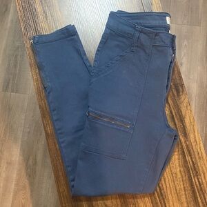 Joie limited edition, women’s blue zipper pocket pants, size 6/28
